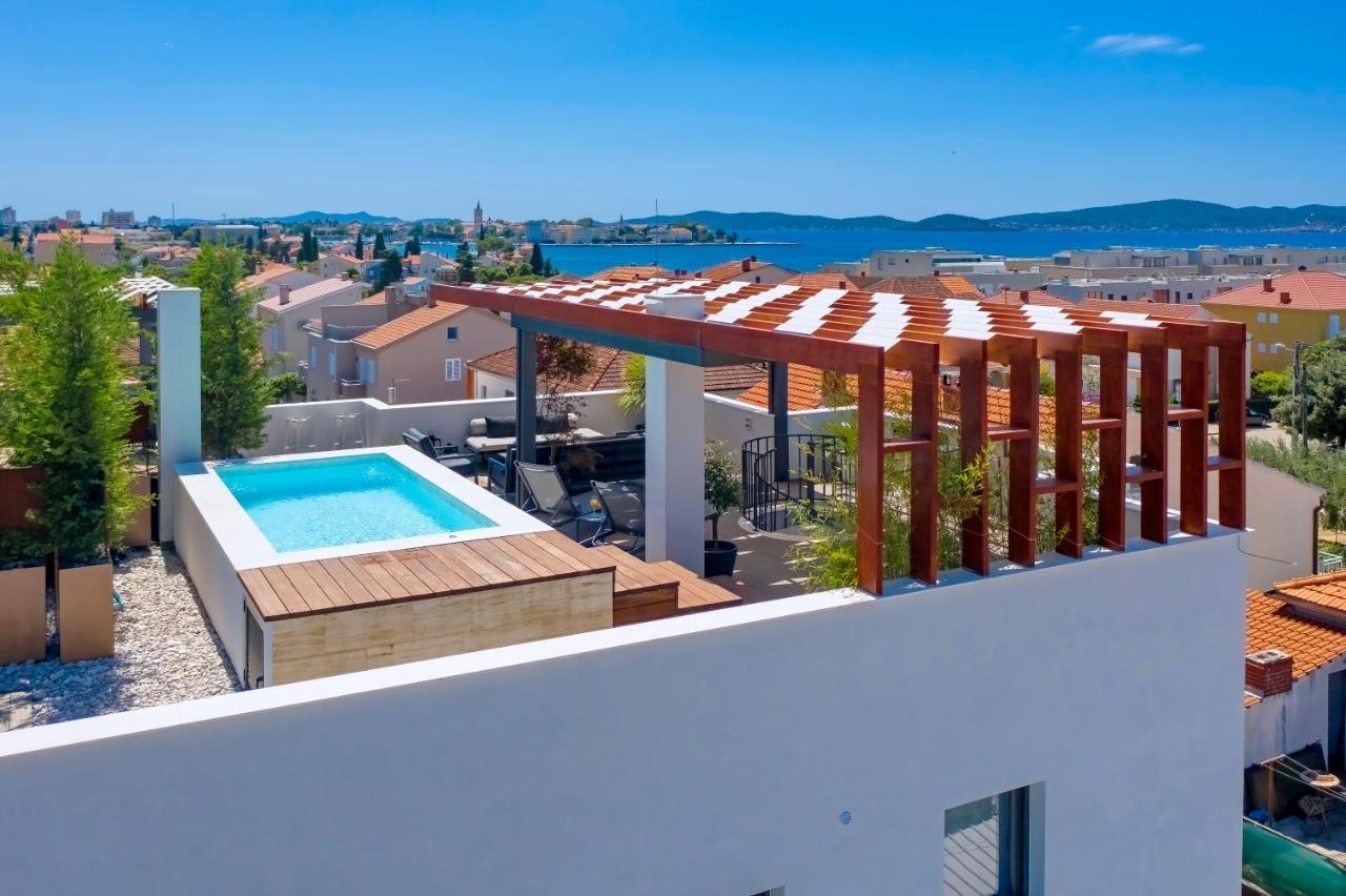 Penthouse Diem - Private Pool With Sea View Zadar Exterior photo